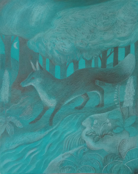 'The Stream' - Original Drawing on Cradled Wood Panel