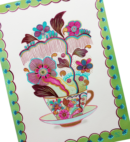 'Woodland Teacup' - Limited Edition Fine Art Print